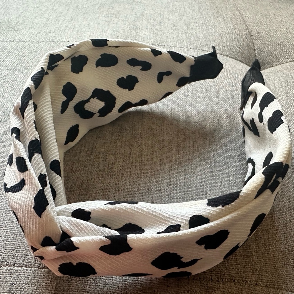 Animal Print Fabric Knotted Headband Womens Hair